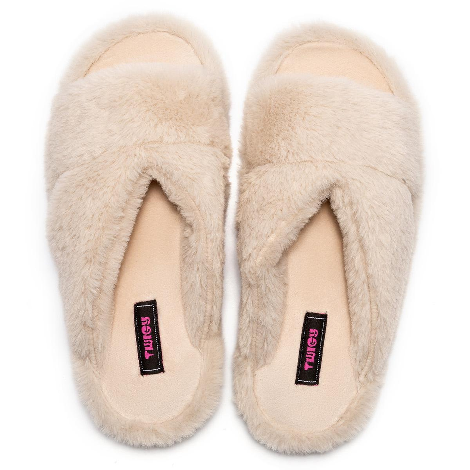 Moli Peluş Kadın Ev Terliği Bej 36/41