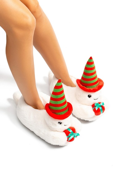  Dalla Kadın Hayvanlı Panduf Beyaz 36/41