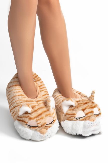  Pompik Kadın Hayvanlı Panduf Sarı 36/41