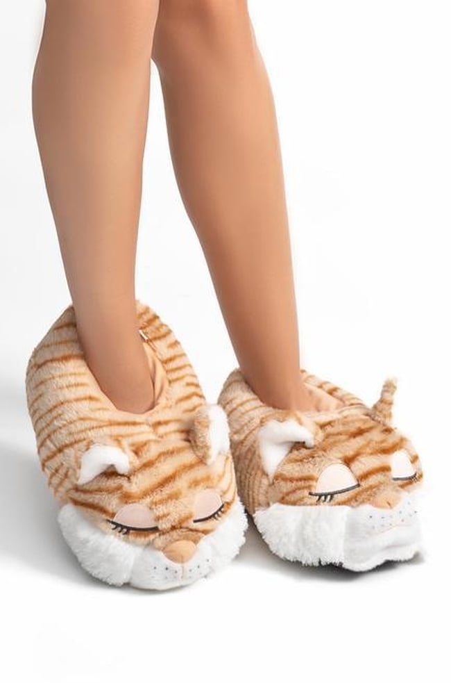  Pompik Kadın Hayvanlı Panduf Sarı 36/41