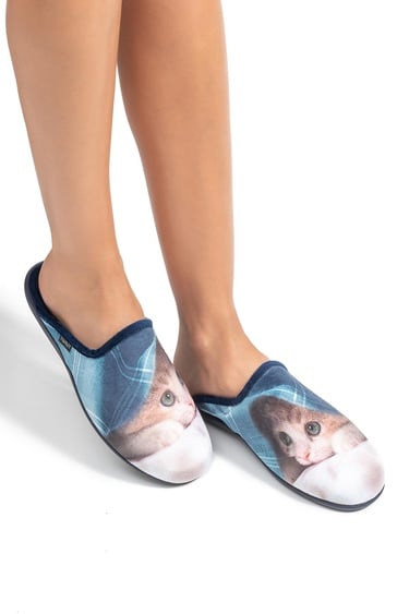  Kitten Kadın Ev Terliği Mavi 36/41