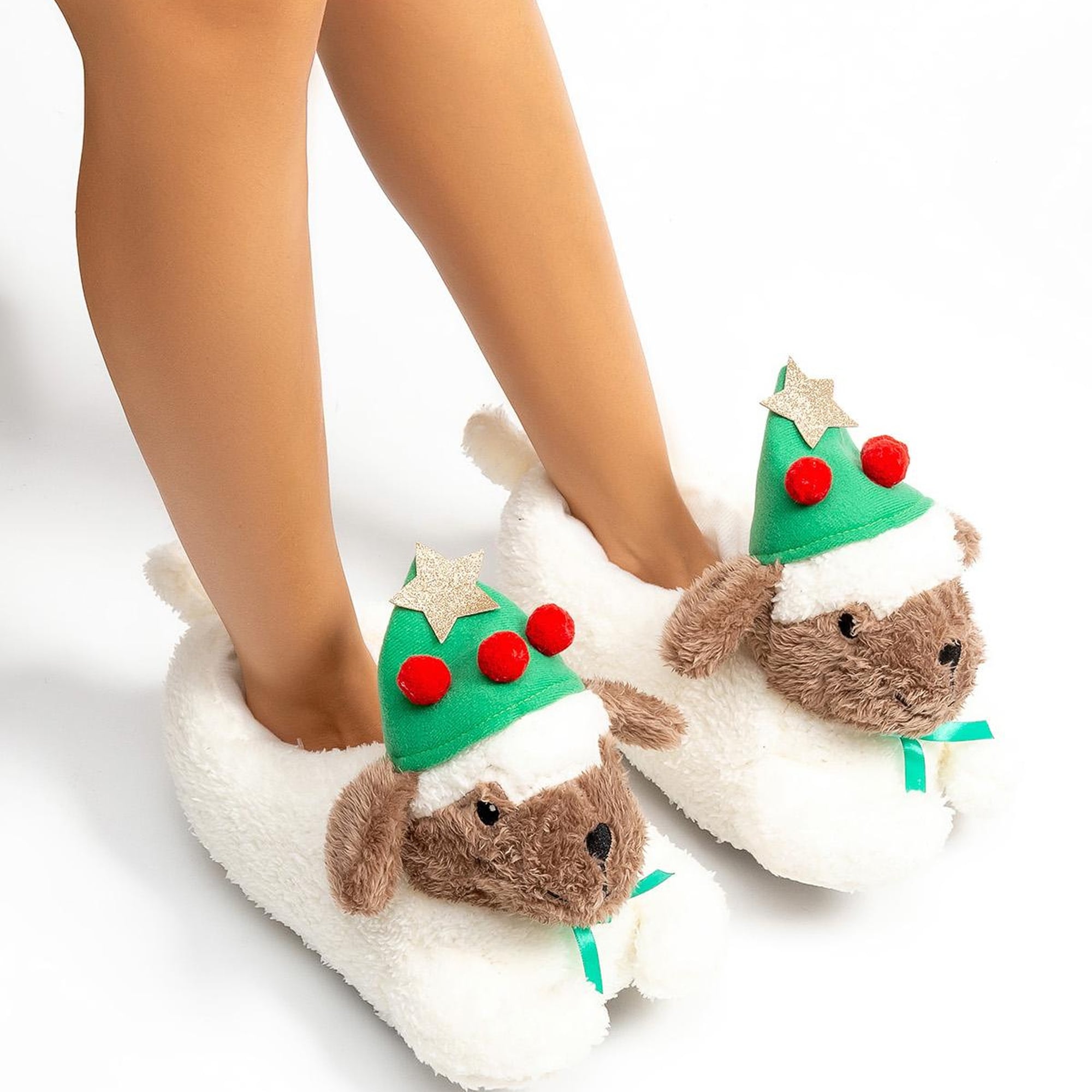 Fiona Kadın Hayvanlı Panduf Beyaz 36/41