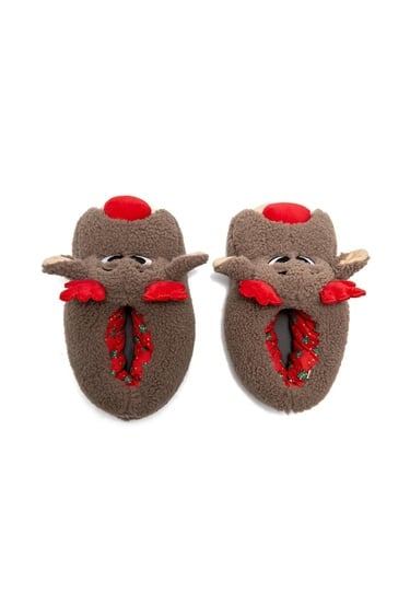  Dissy Kadın Hayvanlı Panduf Kahverengi 36/41