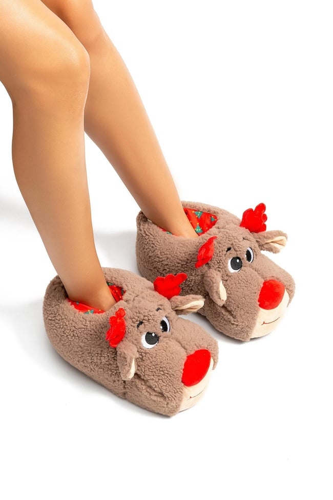  Dissy Kadın Hayvanlı Panduf Kahverengi 36/41