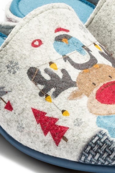  Geyik Kadın Ev Terliği Mavi 36/41