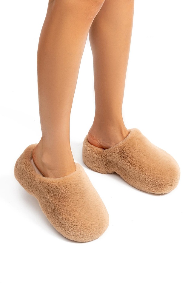  Lilo Peluş Kadın Ev Terliği Açık Kahverengi 36/40