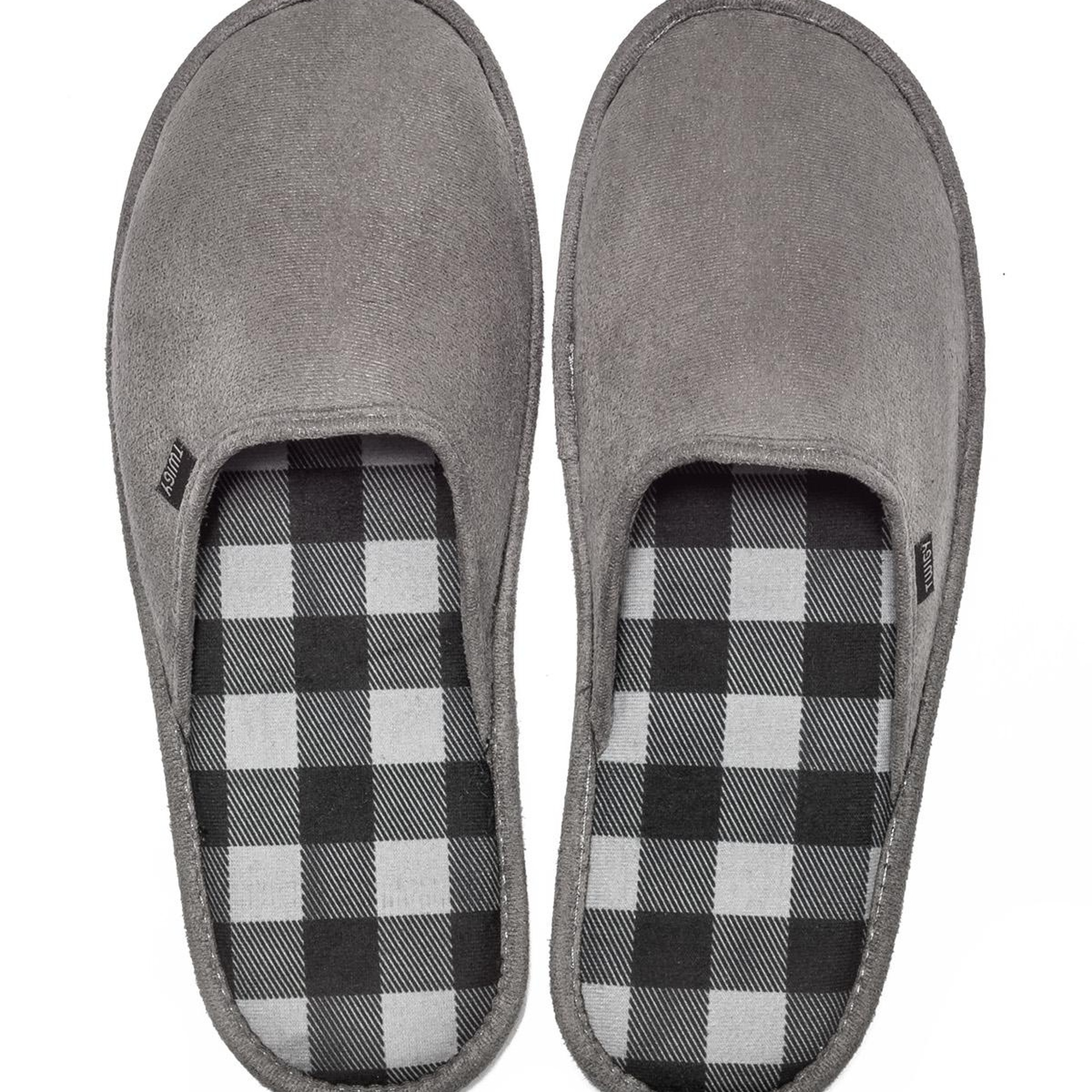 Ekose Erkek Ev Terliği Gri 41/46