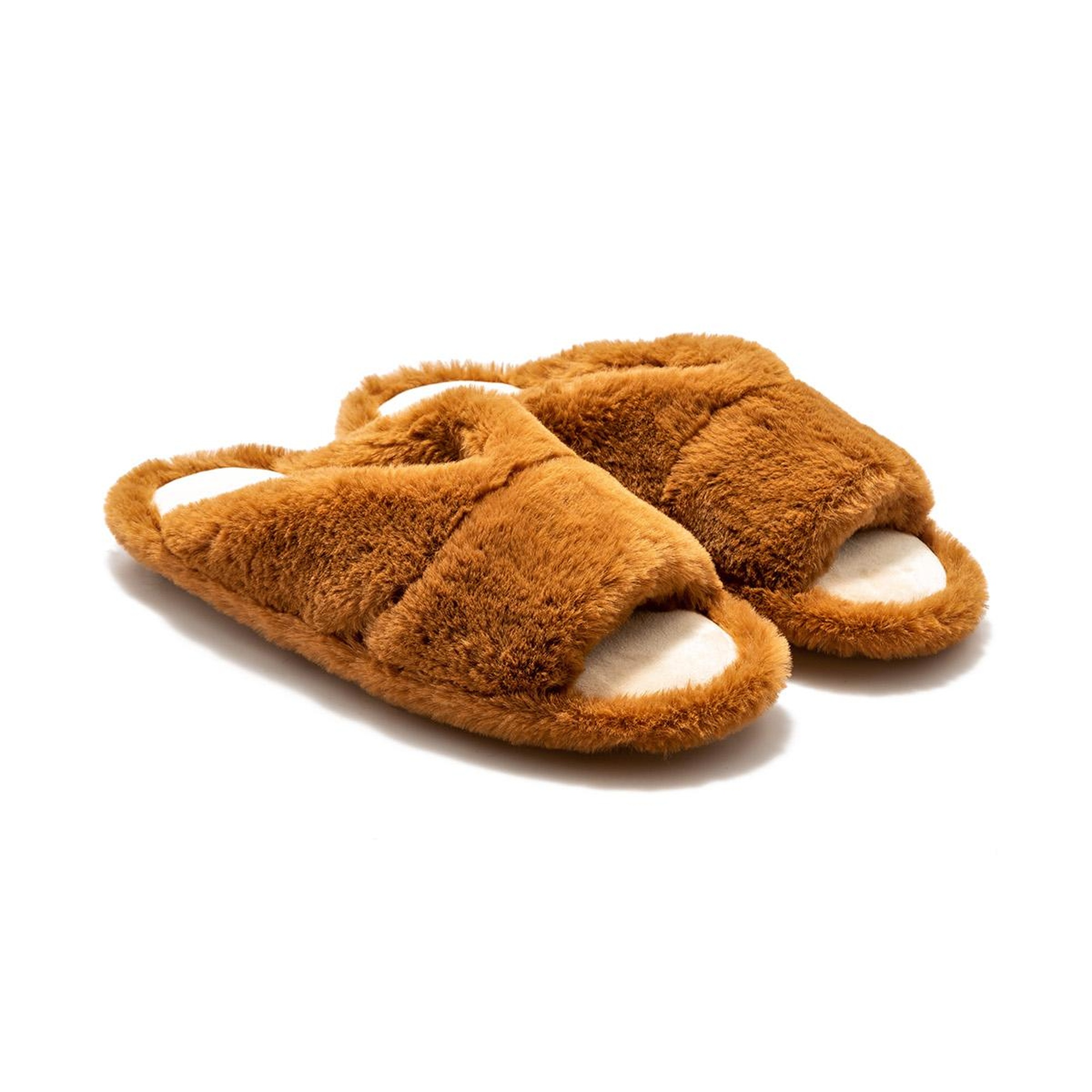 Moli Peluş Kadın Ev Terliği Kahverengi 36/41