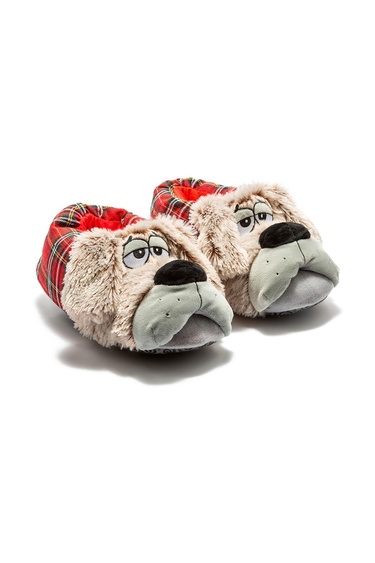  Yori Kadın,Garson Boy Hayvanlı Panduf Gri 36/41