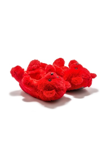  Teddy Kadın Hayvanlı Panduf Kırmızı 36/41