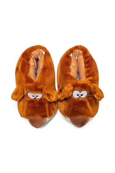  Fibert Erkek Hayvanlı Panduf Kahverengi 40/45