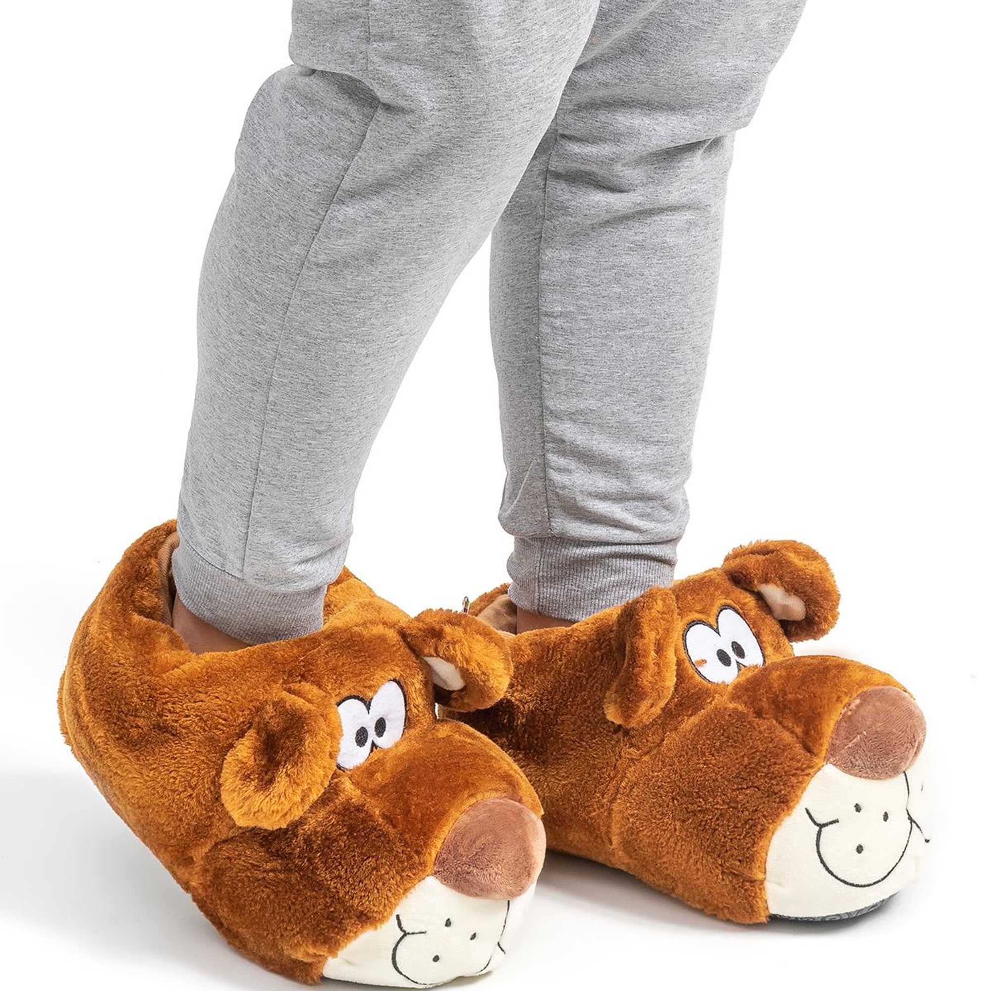 Fibert Erkek Hayvanlı Panduf Kahverengi 40/45