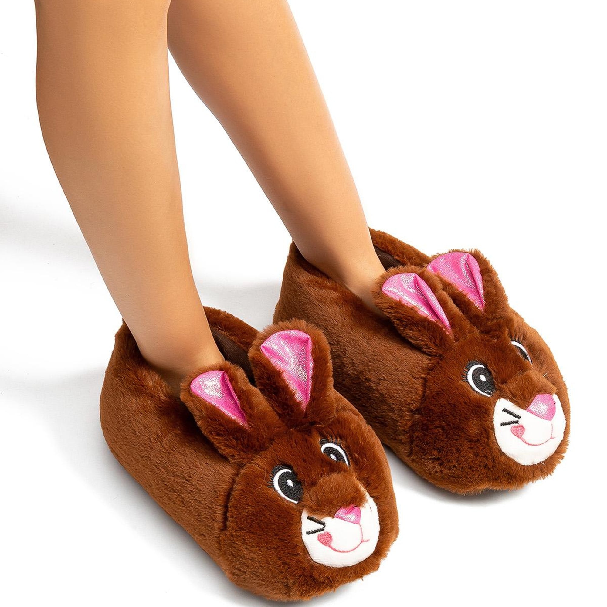 Nara Kadın Hayvanlı Panduf Kahverengi 36/41