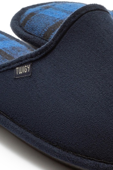  Ekose Erkek Ev Terliği Lacivert 41/46