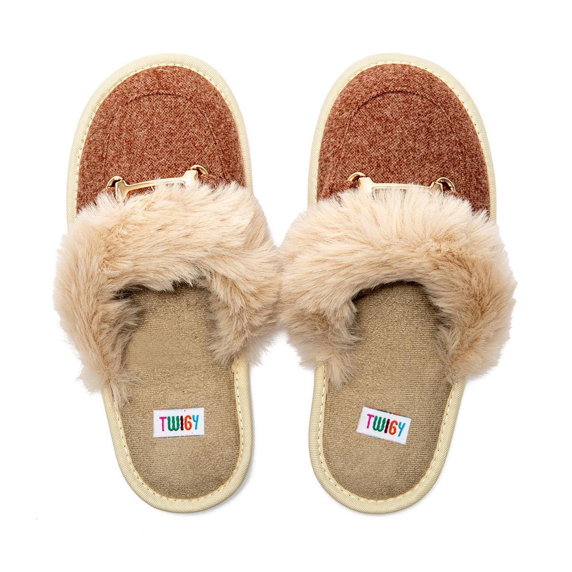 Ania Kadın Tokalı Ev Terliği Kahve 36/41