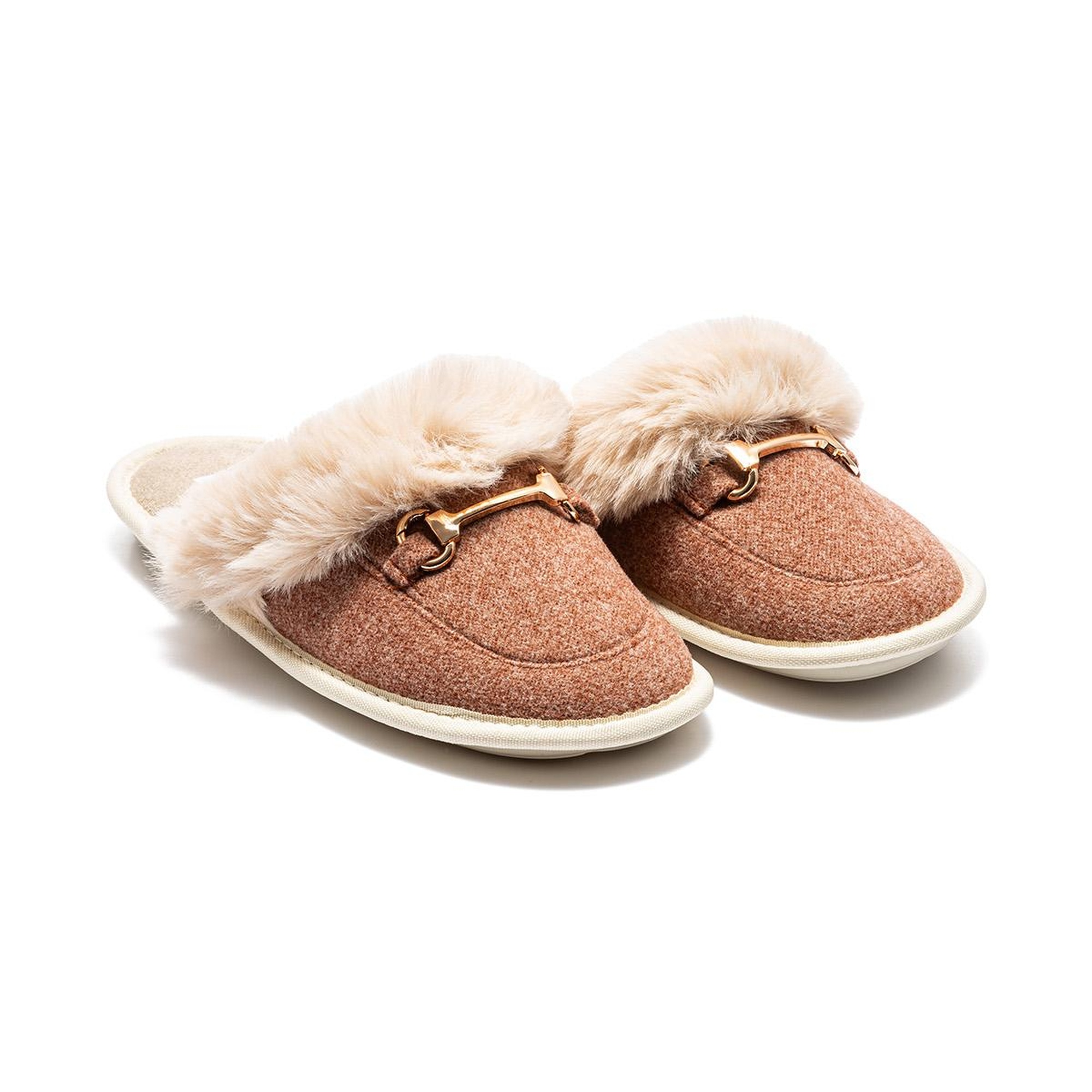 Ania Kadın Tokalı Ev Terliği Kahve 36/41