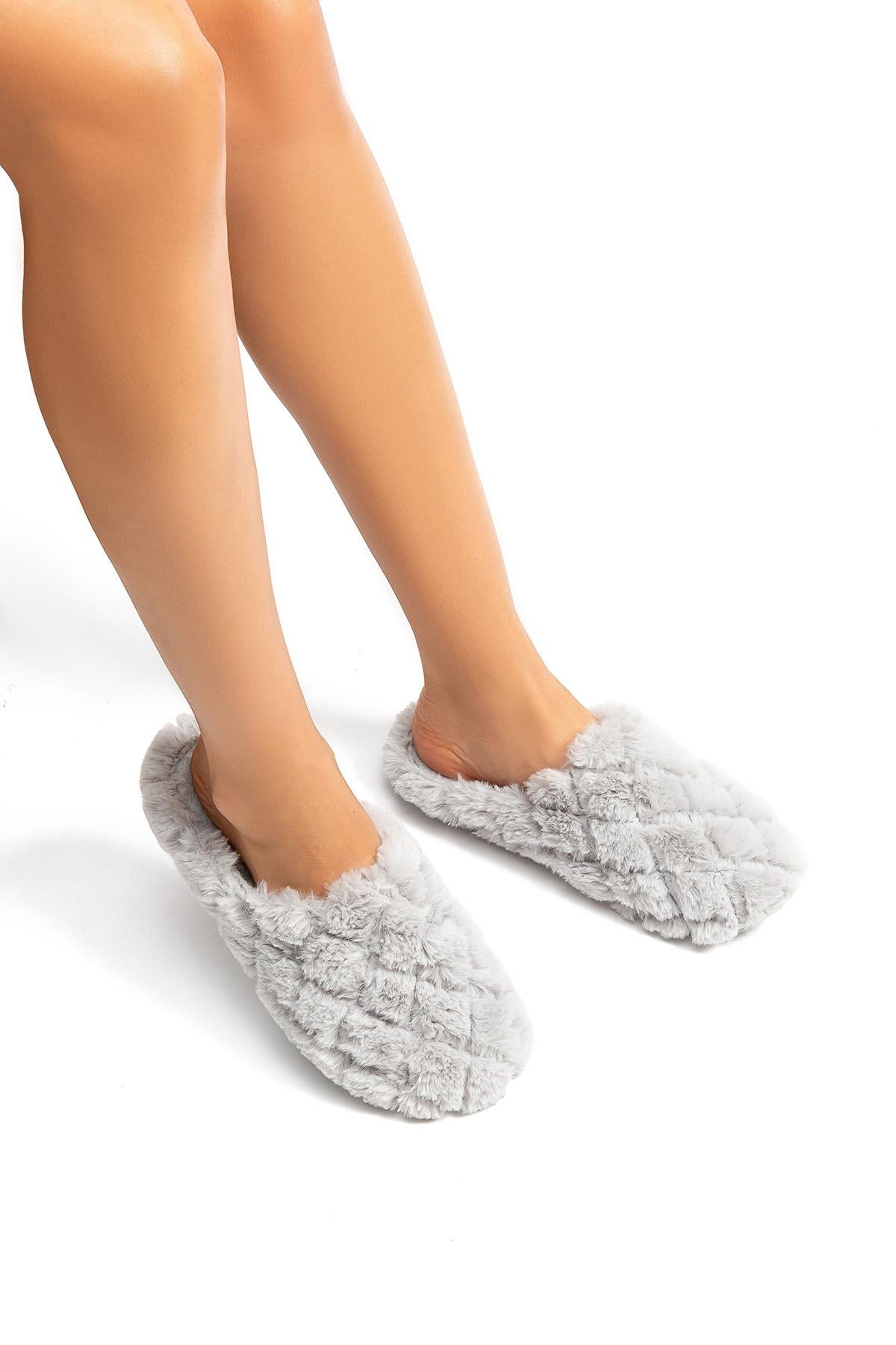  Eve Kadın Ev Terliği Gri 36/41