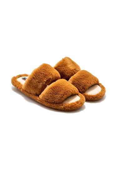  Mona Peluş Kadın Ev Terliği Kahverengi 36/41