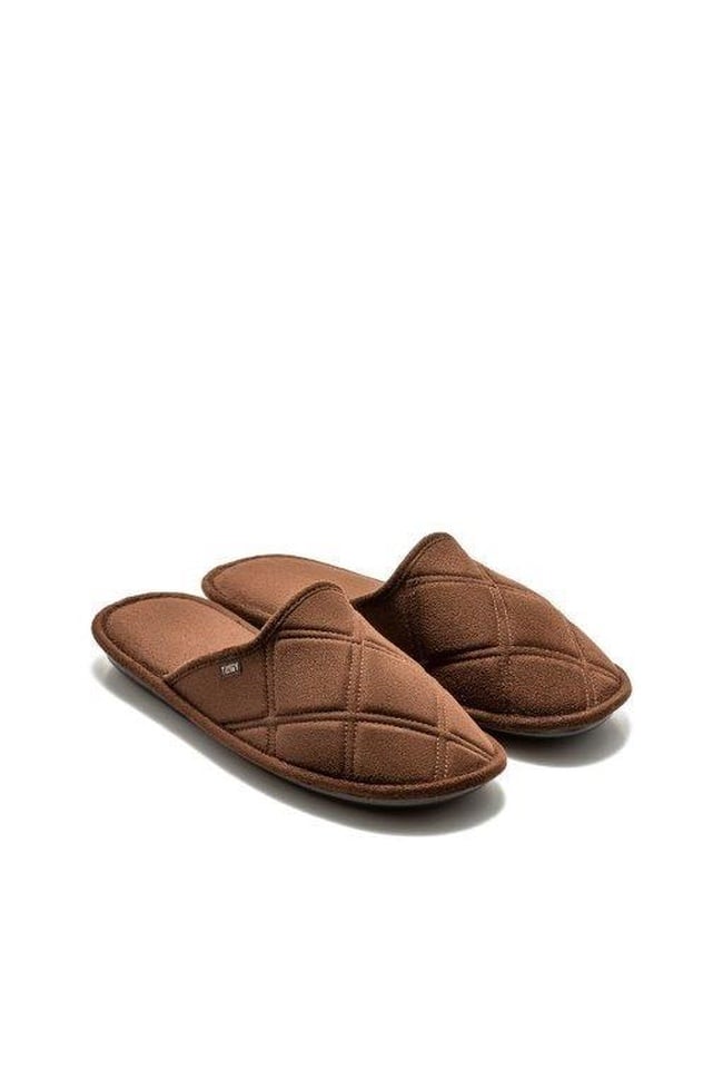  Slice Erkek Ev Terliği Kahverengi 41/46