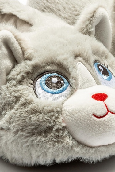  Kontes Kadın Hayvanlı Panduf Gri 36/41