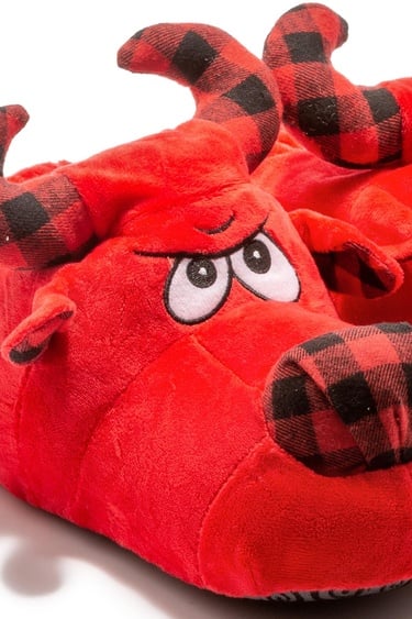  Boğa Erkek Hayvanlı Panduf Kırmızı 41/46