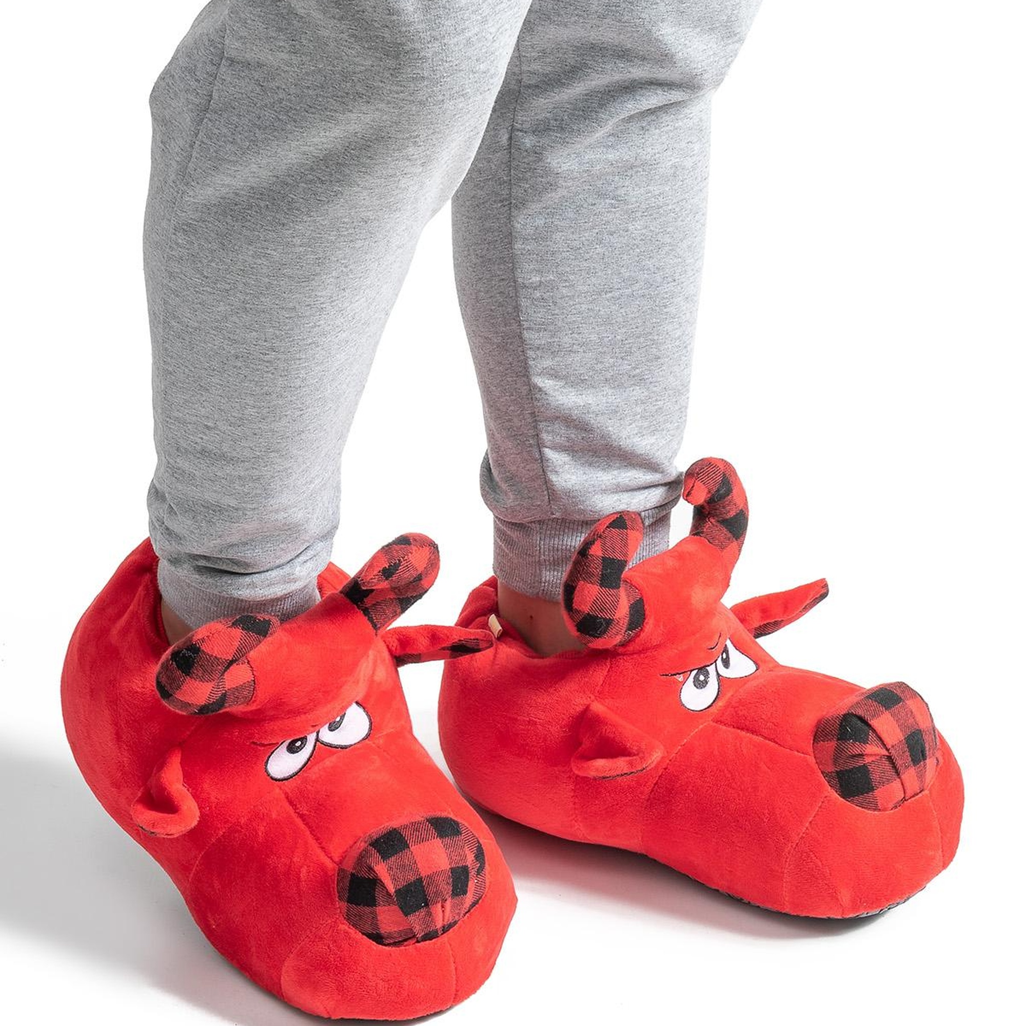 Boğa Erkek Hayvanlı Panduf Kırmızı 41/46