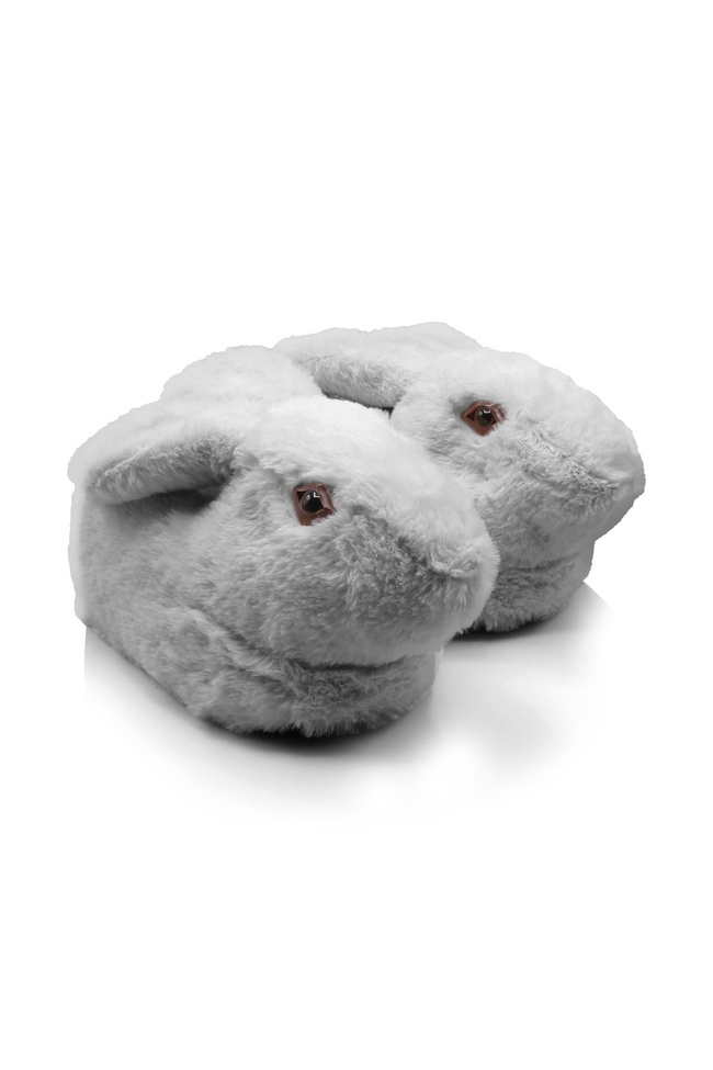  Zulu Kadın Hayvanlı Panduf Gri 36/41