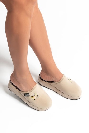  Kelebek Kadın Ev Terliği Bej 36/40