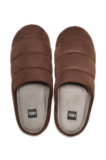  Adamo Erkek Ev Terliği Sessiz Taban Kahve Füme 41/46