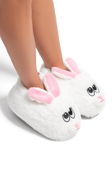  Raby Kadın Hayvanlı Panduf Beyaz 36/41