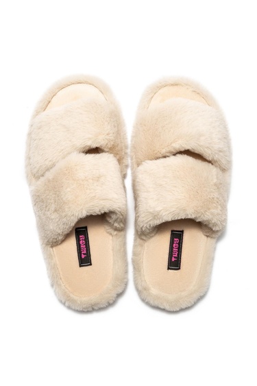  Mona Peluş Kadın Ev Terliği Bej 36/41