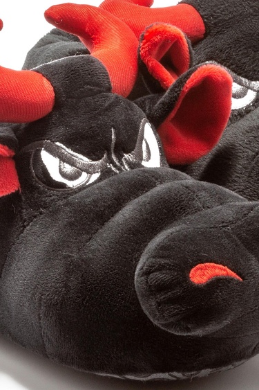  Boğa Kadın,Garson Boy Hayvanlı Panduf Siyah 36/41