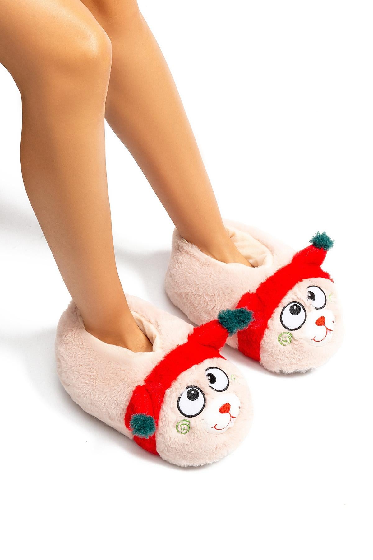  Pasy Kadın Hayvanlı Panduf Bej 36/41