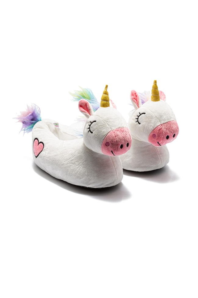  Pink Corn Kadın Hayvanlı Panduf Beyaz 36/41