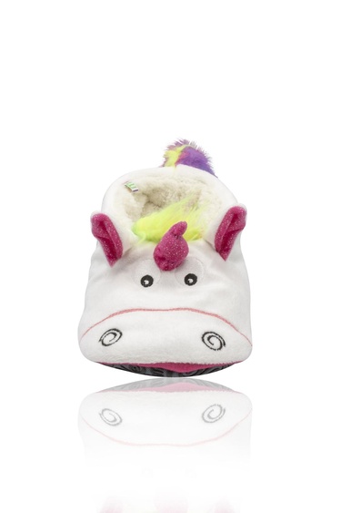  Flik Çocuk Hayvanlı Panduf Beyaz 33/38