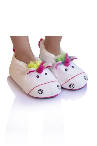  Flik Çocuk Hayvanlı Panduf Beyaz 33/38