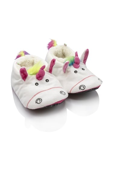  Flik Çocuk Hayvanlı Panduf Beyaz 33/38