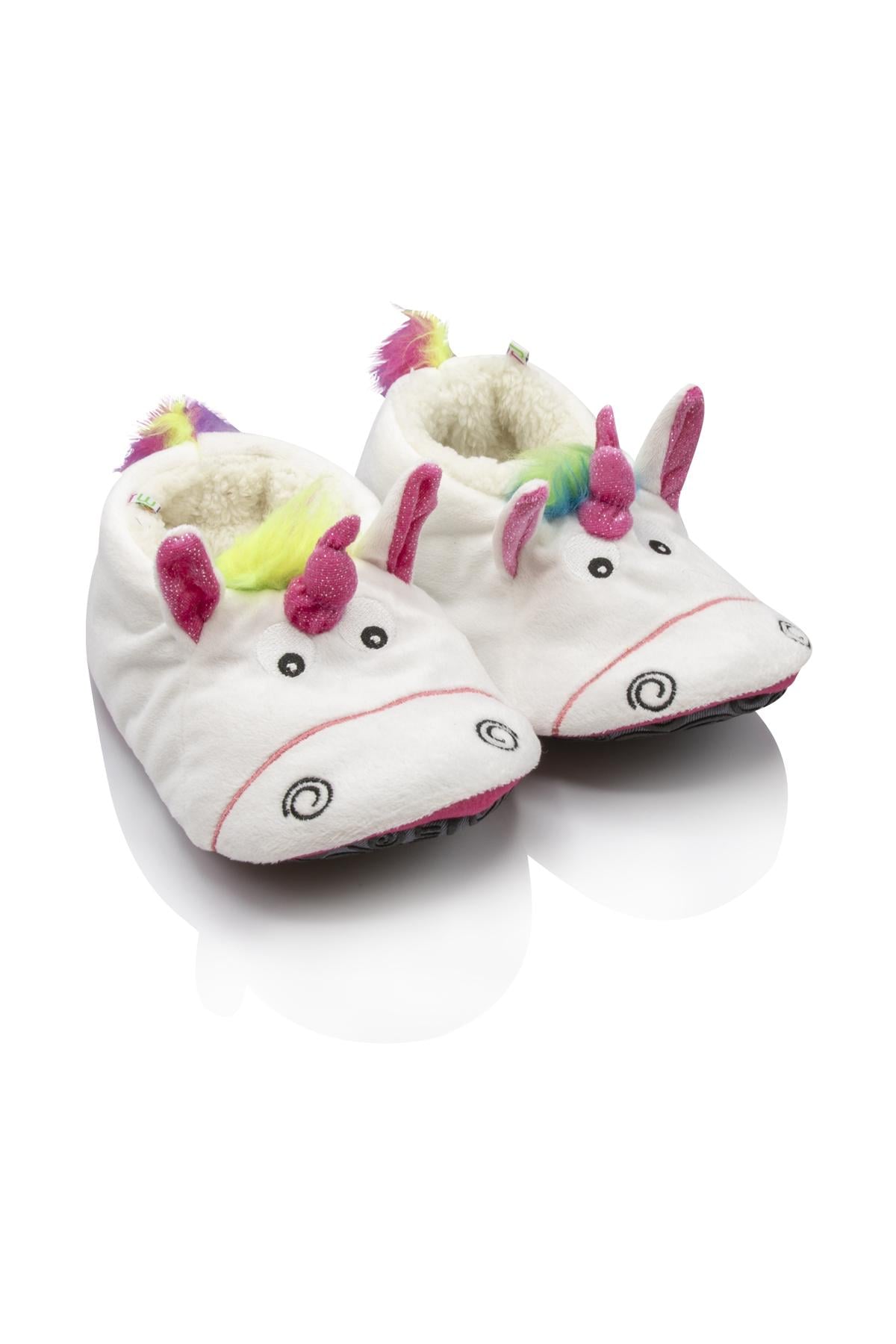  Flik Çocuk Hayvanlı Panduf Beyaz 33/38