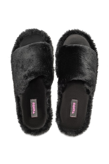  Lisa Peluş Kadın Ev Terliği Siyah 36/41