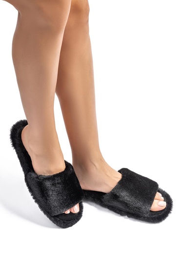  Lisa Peluş Kadın Ev Terliği Siyah 36/41