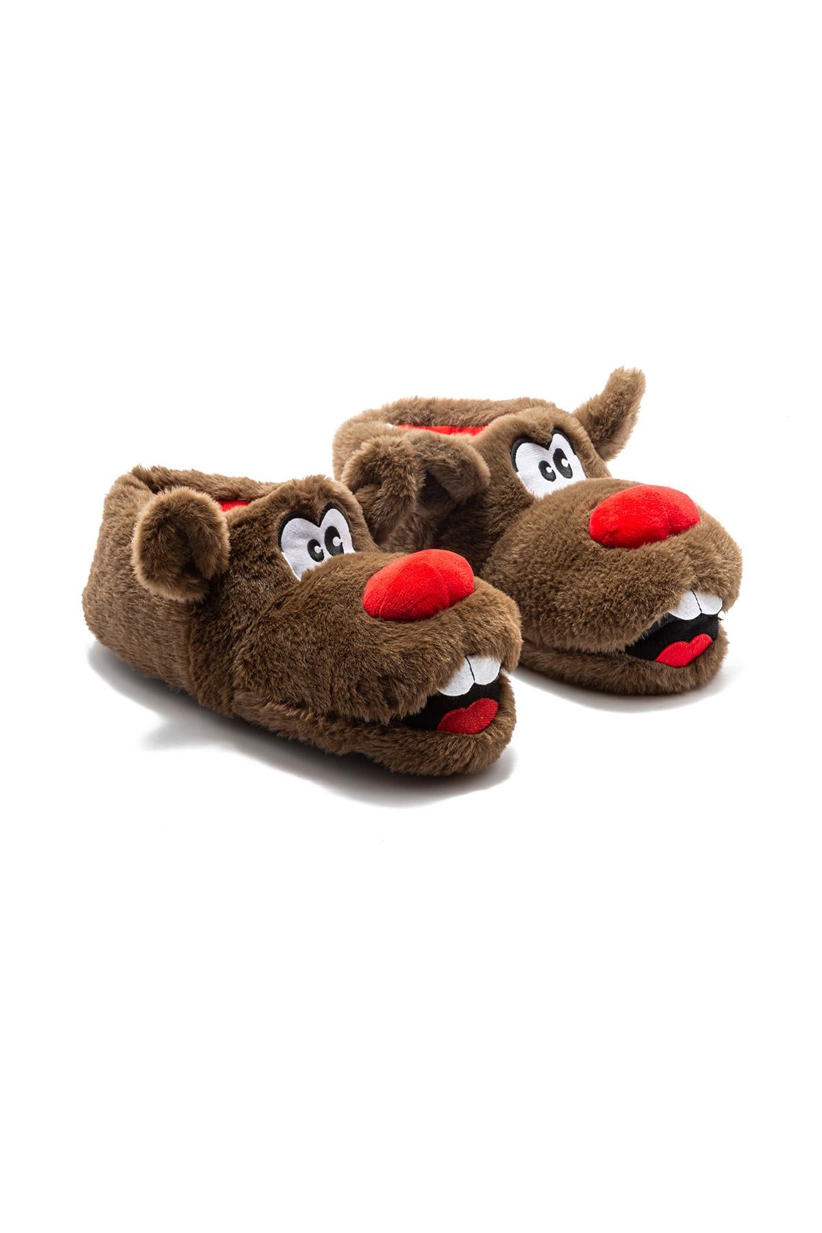  Dento Kadın Hayvanlı Panduf Kahverengi 36/41