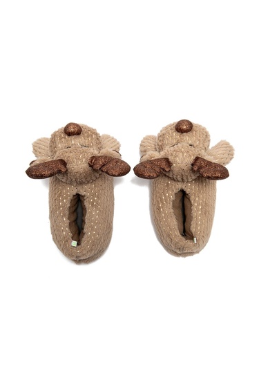  Geyik Star Kadın Hayvanlı Panduf Kahverengi 36/41