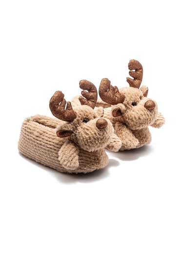  Geyik Star Kadın Hayvanlı Panduf Kahverengi 36/41