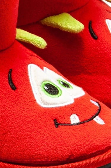  Hanzel Çocuk Hayvanlı Panduf Kırmızı 30/35