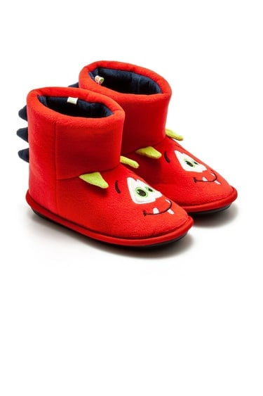  Hanzel Çocuk Hayvanlı Panduf Kırmızı 30/35