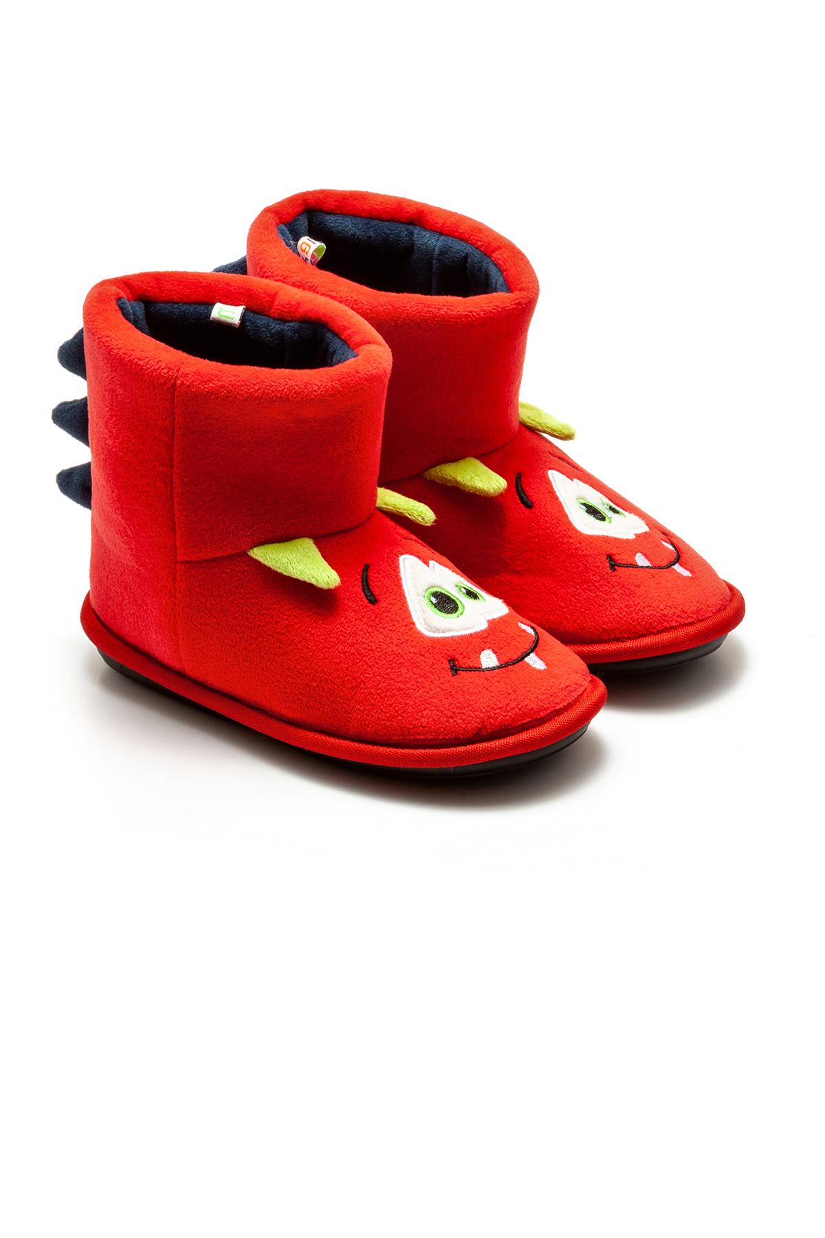  Hanzel Çocuk Hayvanlı Panduf Kırmızı 30/35