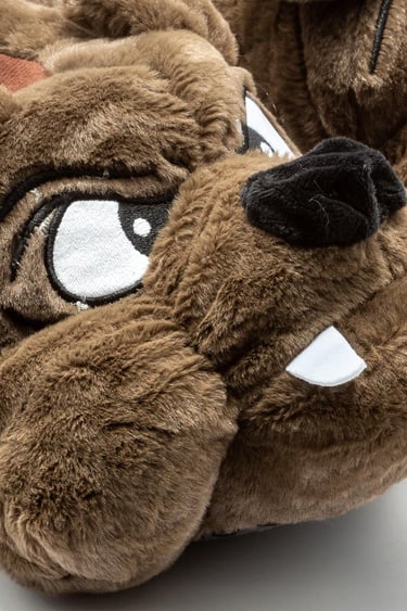  Cane Kadın, Garson Boy Hayvanlı Panduf Kahverengi 33/38