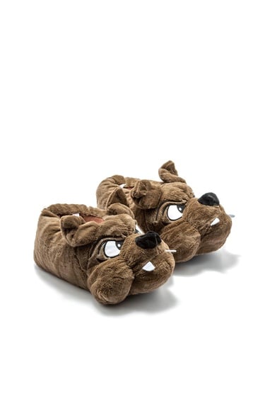  Cane Kadın, Garson Boy Hayvanlı Panduf Kahverengi 33/38