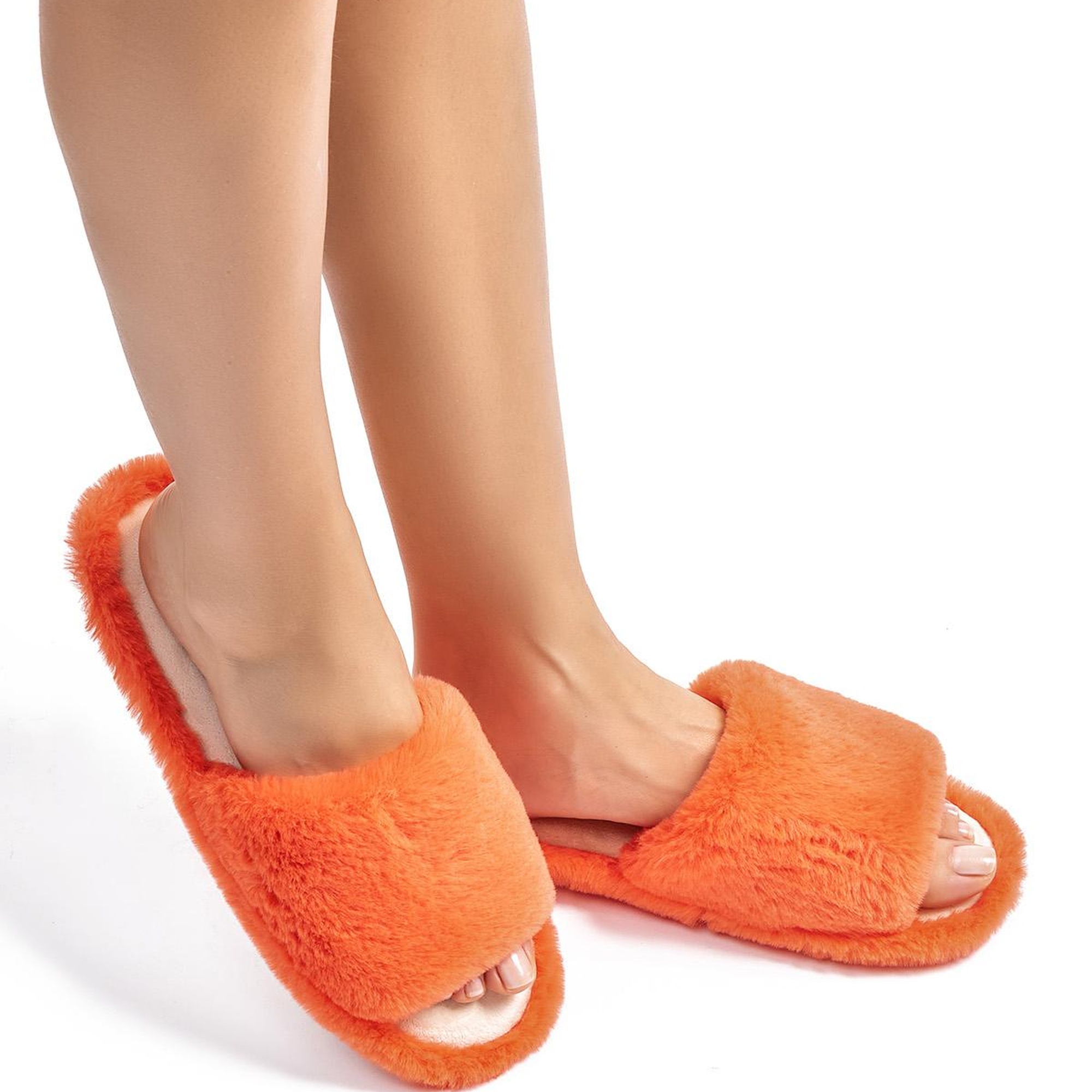 Lisa Peluş Kadın Ev Terliği Turuncu 36/41