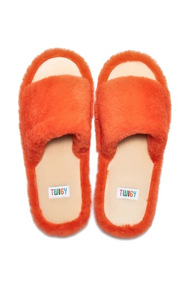  Lisa Peluş Kadın Ev Terliği Turuncu 36/41